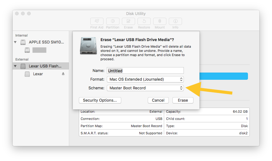 mac format drive for large files